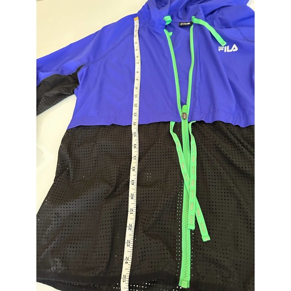 Women XL Fila stylish windbreaker running jacket loose travel lightweight mesh - Picture 8 of 10